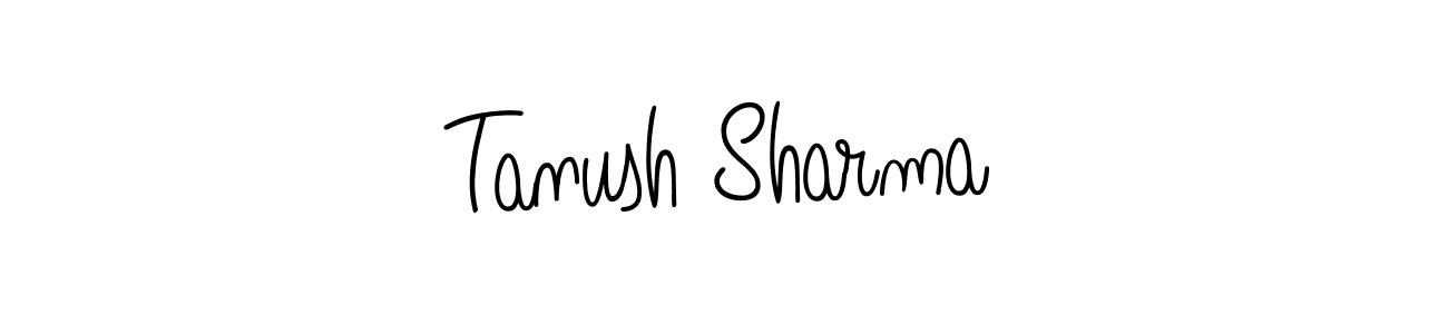 Make a beautiful signature design for name Tanush Sharma. With this signature (Angelique-Rose-font-FFP) style, you can create a handwritten signature for free. Tanush Sharma signature style 5 images and pictures png
