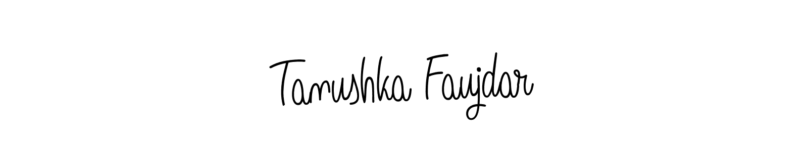 Create a beautiful signature design for name Tanushka Faujdar. With this signature (Angelique-Rose-font-FFP) fonts, you can make a handwritten signature for free. Tanushka Faujdar signature style 5 images and pictures png