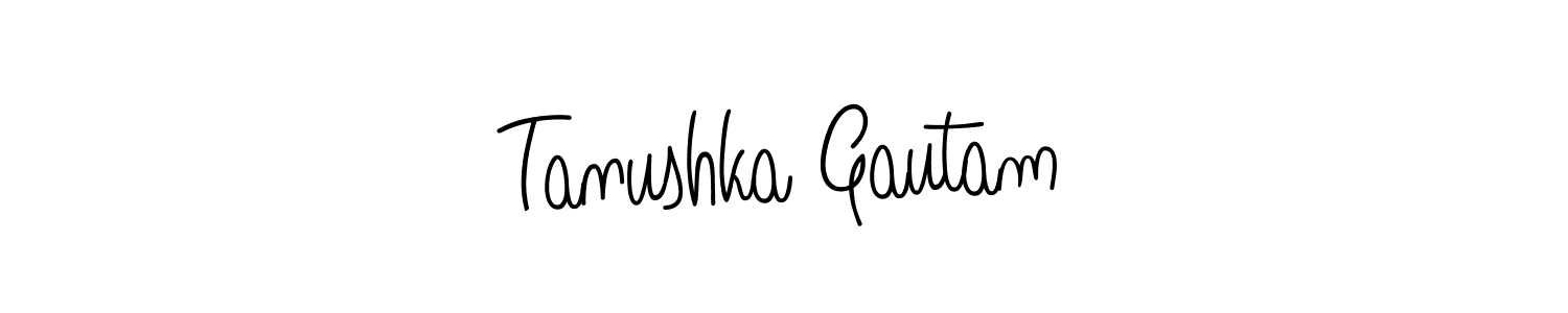 Tanushka Gautam stylish signature style. Best Handwritten Sign (Angelique-Rose-font-FFP) for my name. Handwritten Signature Collection Ideas for my name Tanushka Gautam. Tanushka Gautam signature style 5 images and pictures png