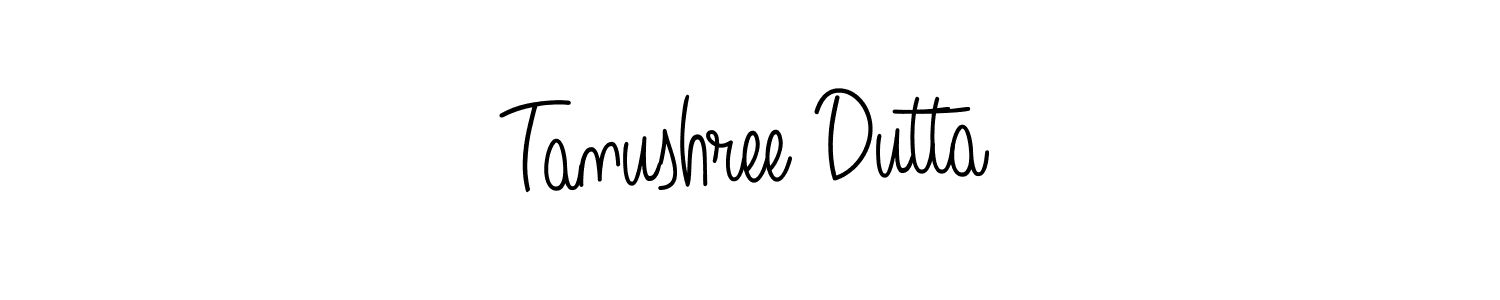 Make a beautiful signature design for name Tanushree Dutta. With this signature (Angelique-Rose-font-FFP) style, you can create a handwritten signature for free. Tanushree Dutta signature style 5 images and pictures png