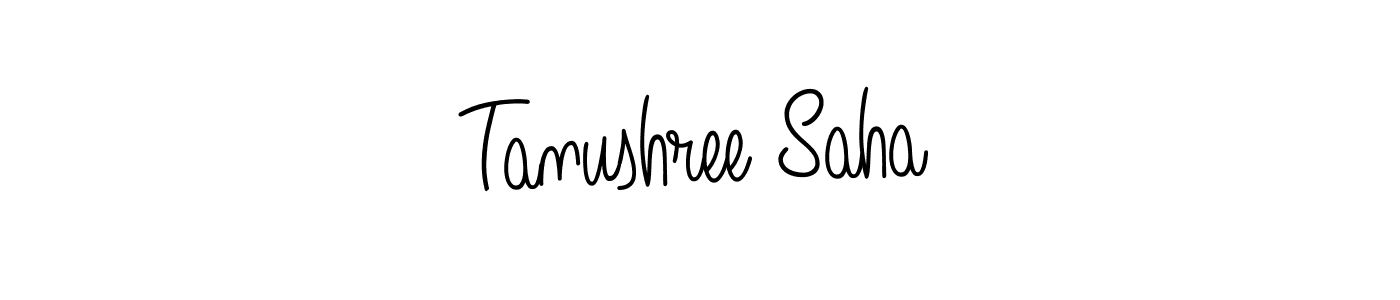 Use a signature maker to create a handwritten signature online. With this signature software, you can design (Angelique-Rose-font-FFP) your own signature for name Tanushree Saha. Tanushree Saha signature style 5 images and pictures png