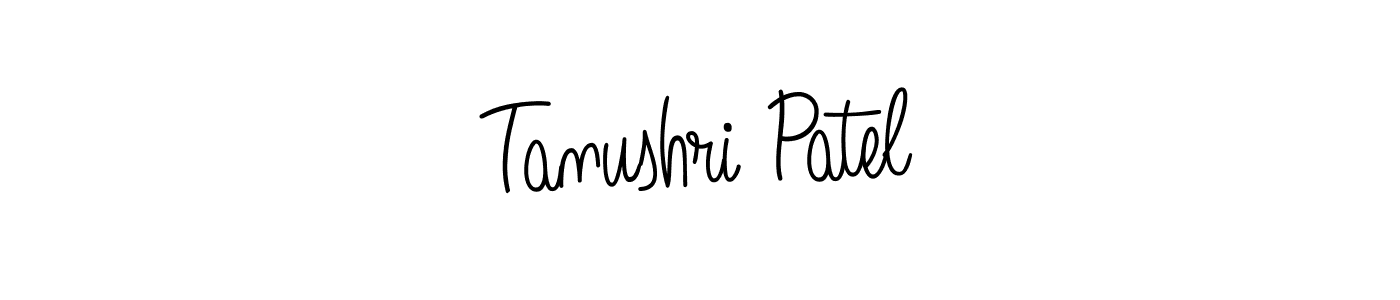 Tanushri Patel stylish signature style. Best Handwritten Sign (Angelique-Rose-font-FFP) for my name. Handwritten Signature Collection Ideas for my name Tanushri Patel. Tanushri Patel signature style 5 images and pictures png