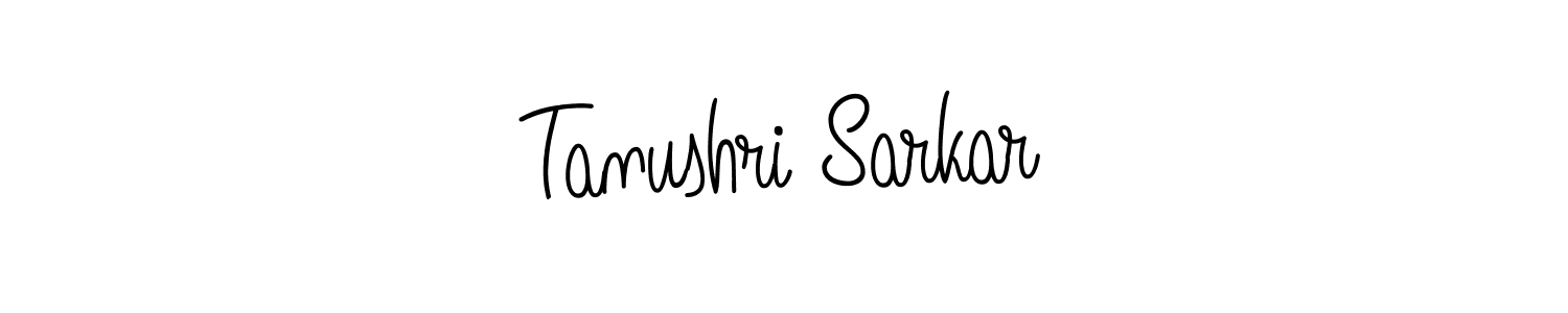 How to make Tanushri Sarkar name signature. Use Angelique-Rose-font-FFP style for creating short signs online. This is the latest handwritten sign. Tanushri Sarkar signature style 5 images and pictures png