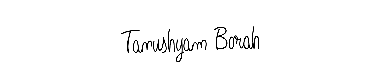 Tanushyam Borah stylish signature style. Best Handwritten Sign (Angelique-Rose-font-FFP) for my name. Handwritten Signature Collection Ideas for my name Tanushyam Borah. Tanushyam Borah signature style 5 images and pictures png