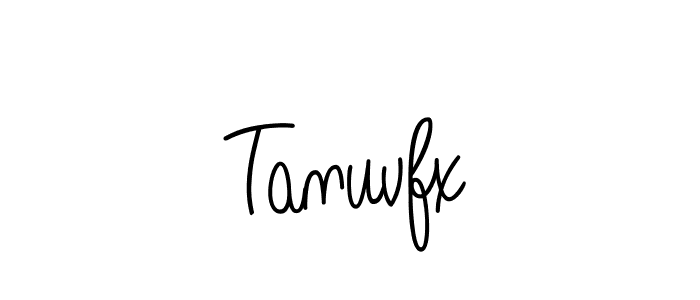 You should practise on your own different ways (Angelique-Rose-font-FFP) to write your name (Tanuvfx) in signature. don't let someone else do it for you. Tanuvfx signature style 5 images and pictures png