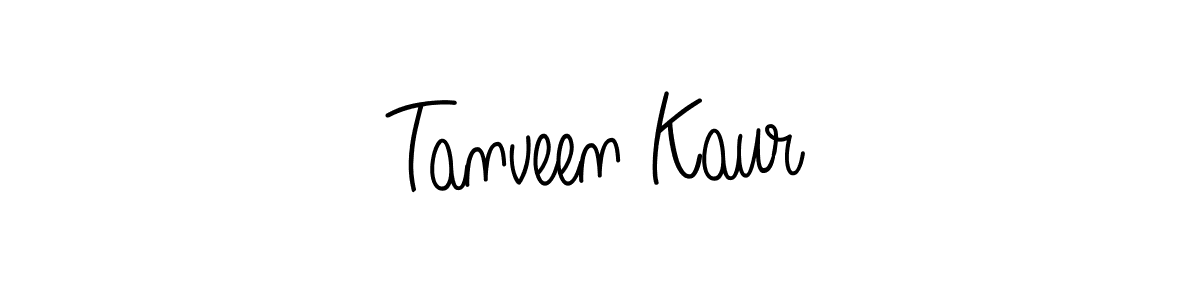 Create a beautiful signature design for name Tanveen Kaur. With this signature (Angelique-Rose-font-FFP) fonts, you can make a handwritten signature for free. Tanveen Kaur signature style 5 images and pictures png