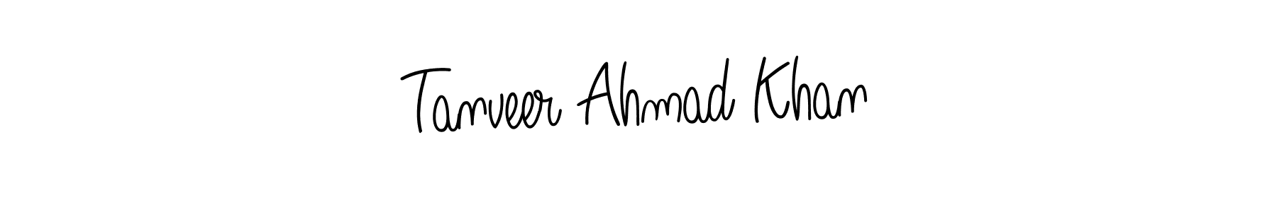 Make a beautiful signature design for name Tanveer Ahmad Khan. With this signature (Angelique-Rose-font-FFP) style, you can create a handwritten signature for free. Tanveer Ahmad Khan signature style 5 images and pictures png