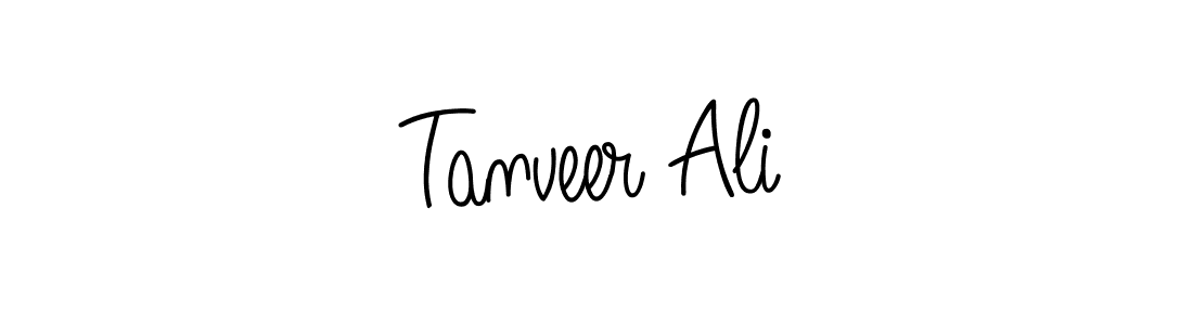 Design your own signature with our free online signature maker. With this signature software, you can create a handwritten (Angelique-Rose-font-FFP) signature for name Tanveer Ali. Tanveer Ali signature style 5 images and pictures png