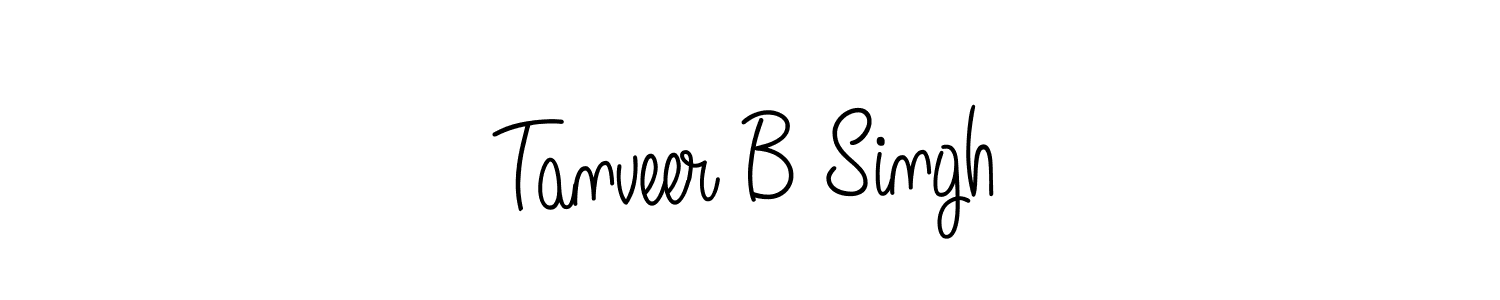 Create a beautiful signature design for name Tanveer B Singh. With this signature (Angelique-Rose-font-FFP) fonts, you can make a handwritten signature for free. Tanveer B Singh signature style 5 images and pictures png