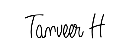 Create a personalized artistic stamp with Tanveer H in Angelique-Rose-font-FFP font. Perfect for visual artists, designers, and influencers. Tanveer H signature style 5 images and pictures png