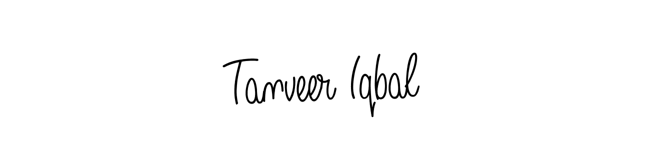 Create a beautiful signature design for name Tanveer Iqbal. With this signature (Angelique-Rose-font-FFP) fonts, you can make a handwritten signature for free. Tanveer Iqbal signature style 5 images and pictures png