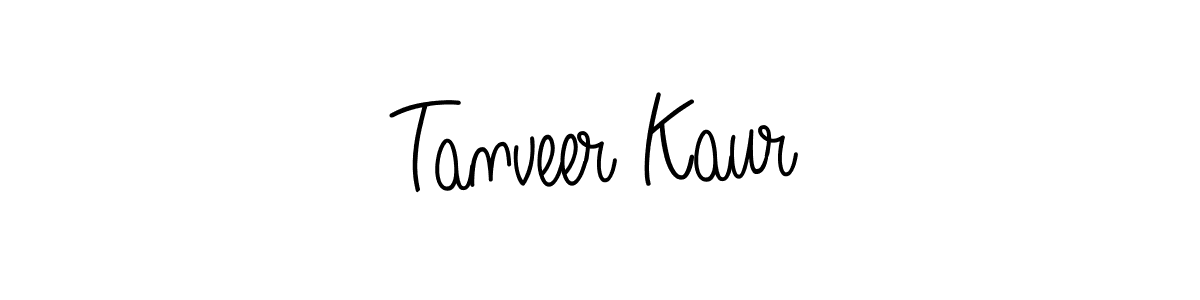 The best way (Angelique-Rose-font-FFP) to make a short signature is to pick only two or three words in your name. The name Tanveer Kaur include a total of six letters. For converting this name. Tanveer Kaur signature style 5 images and pictures png