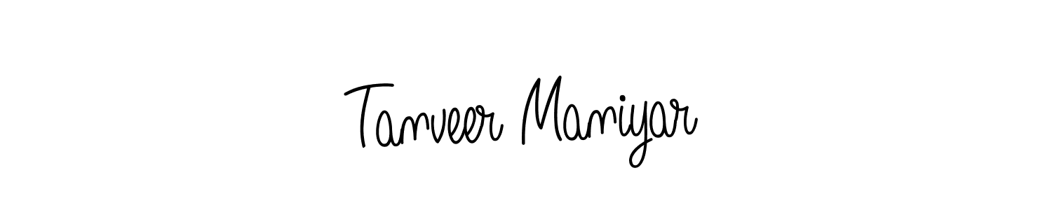 It looks lik you need a new signature style for name Tanveer Maniyar. Design unique handwritten (Angelique-Rose-font-FFP) signature with our free signature maker in just a few clicks. Tanveer Maniyar signature style 5 images and pictures png