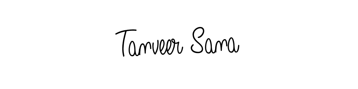 Use a signature maker to create a handwritten signature online. With this signature software, you can design (Angelique-Rose-font-FFP) your own signature for name Tanveer Sana. Tanveer Sana signature style 5 images and pictures png