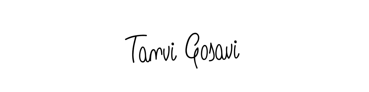 How to make Tanvi Gosavi signature? Angelique-Rose-font-FFP is a professional autograph style. Create handwritten signature for Tanvi Gosavi name. Tanvi Gosavi signature style 5 images and pictures png