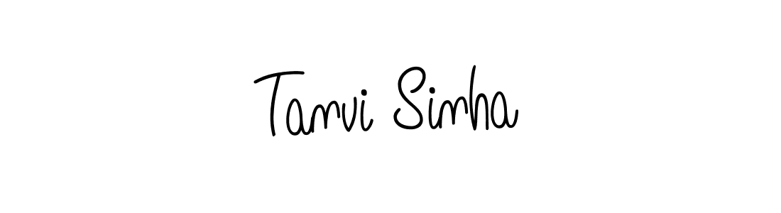 Make a beautiful signature design for name Tanvi Sinha. With this signature (Angelique-Rose-font-FFP) style, you can create a handwritten signature for free. Tanvi Sinha signature style 5 images and pictures png