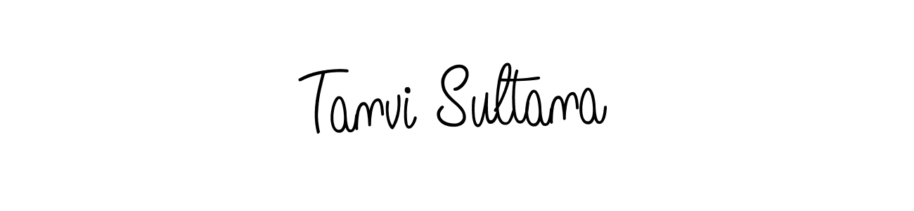 You should practise on your own different ways (Angelique-Rose-font-FFP) to write your name (Tanvi Sultana) in signature. don't let someone else do it for you. Tanvi Sultana signature style 5 images and pictures png