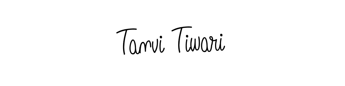 Make a beautiful signature design for name Tanvi Tiwari. With this signature (Angelique-Rose-font-FFP) style, you can create a handwritten signature for free. Tanvi Tiwari signature style 5 images and pictures png