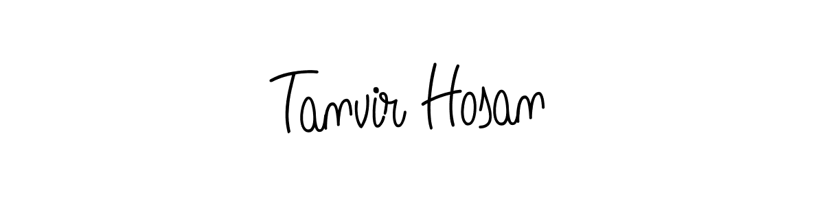 How to make Tanvir Hosan name signature. Use Angelique-Rose-font-FFP style for creating short signs online. This is the latest handwritten sign. Tanvir Hosan signature style 5 images and pictures png