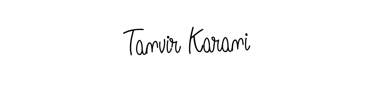 Use a signature maker to create a handwritten signature online. With this signature software, you can design (Angelique-Rose-font-FFP) your own signature for name Tanvir Karani. Tanvir Karani signature style 5 images and pictures png