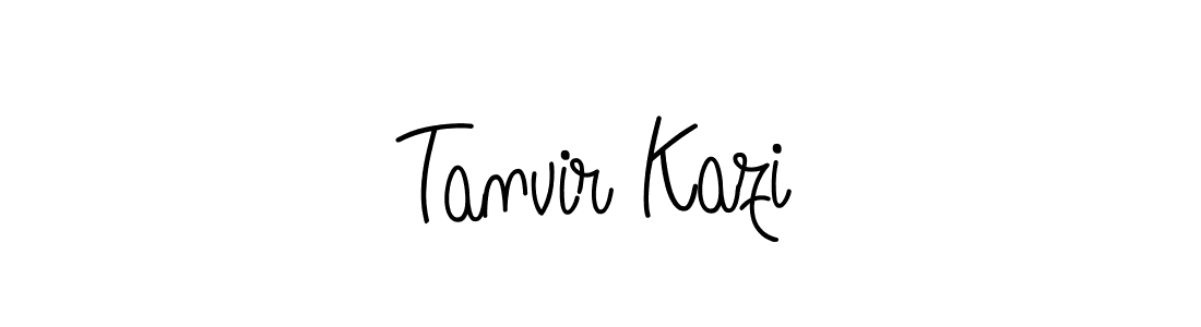 Make a beautiful signature design for name Tanvir Kazi. With this signature (Angelique-Rose-font-FFP) style, you can create a handwritten signature for free. Tanvir Kazi signature style 5 images and pictures png