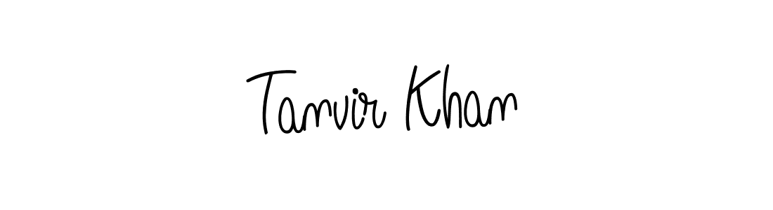 Create a beautiful signature design for name Tanvir Khan. With this signature (Angelique-Rose-font-FFP) fonts, you can make a handwritten signature for free. Tanvir Khan signature style 5 images and pictures png