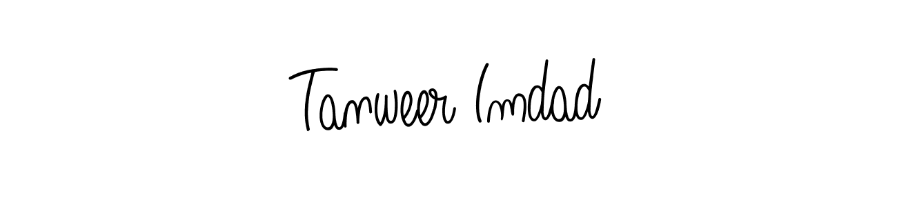 You should practise on your own different ways (Angelique-Rose-font-FFP) to write your name (Tanweer Imdad) in signature. don't let someone else do it for you. Tanweer Imdad signature style 5 images and pictures png