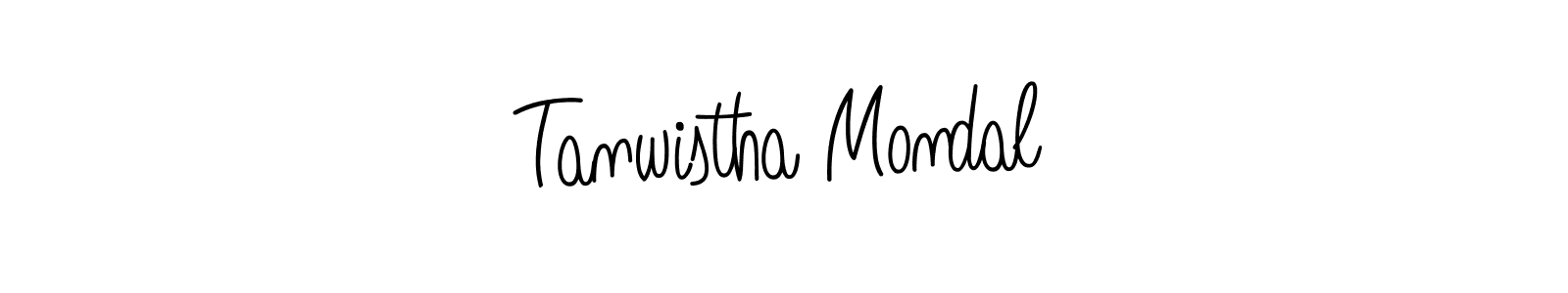 The best way (Angelique-Rose-font-FFP) to make a short signature is to pick only two or three words in your name. The name Tanwistha Mondal include a total of six letters. For converting this name. Tanwistha Mondal signature style 5 images and pictures png