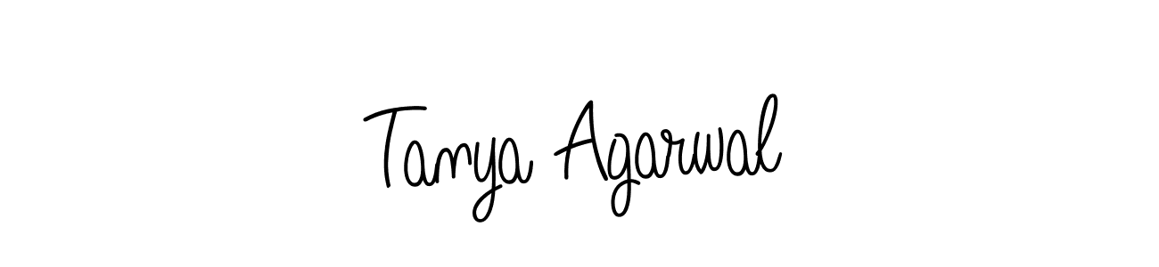 Use a signature maker to create a handwritten signature online. With this signature software, you can design (Angelique-Rose-font-FFP) your own signature for name Tanya Agarwal. Tanya Agarwal signature style 5 images and pictures png