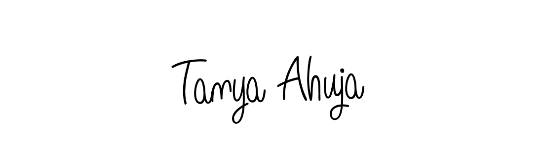 Design your own signature with our free online signature maker. With this signature software, you can create a handwritten (Angelique-Rose-font-FFP) signature for name Tanya Ahuja. Tanya Ahuja signature style 5 images and pictures png