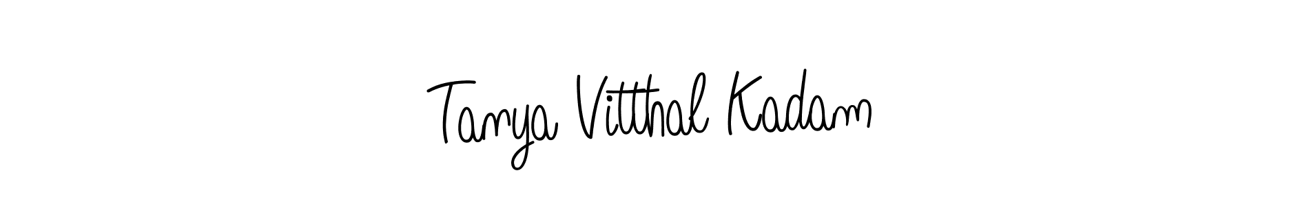 Use a signature maker to create a handwritten signature online. With this signature software, you can design (Angelique-Rose-font-FFP) your own signature for name Tanya Vitthal Kadam. Tanya Vitthal Kadam signature style 5 images and pictures png
