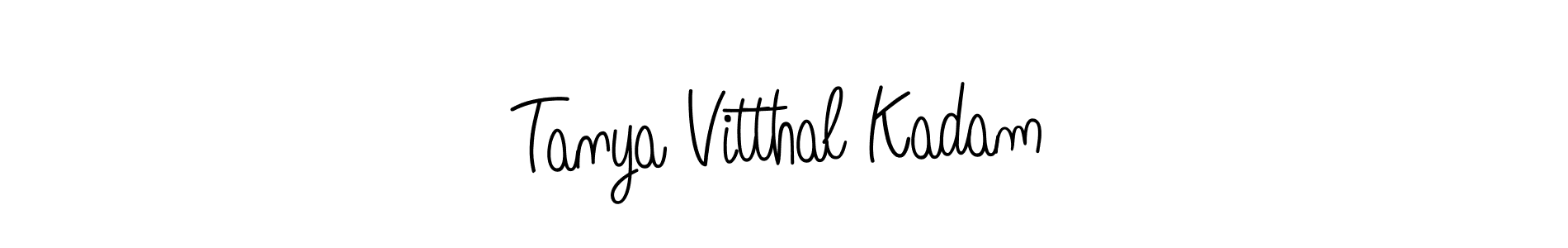 Tanya Vitthal Kadam stylish signature style. Best Handwritten Sign (Angelique-Rose-font-FFP) for my name. Handwritten Signature Collection Ideas for my name Tanya Vitthal Kadam. Tanya Vitthal Kadam signature style 5 images and pictures png