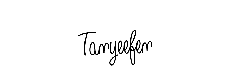 Make a beautiful signature design for name Tanyeefen. With this signature (Angelique-Rose-font-FFP) style, you can create a handwritten signature for free. Tanyeefen signature style 5 images and pictures png