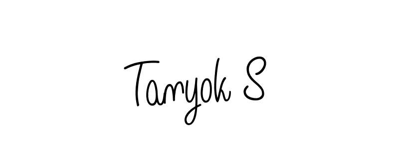 Create a beautiful signature design for name Tanyok S. With this signature (Angelique-Rose-font-FFP) fonts, you can make a handwritten signature for free. Tanyok S signature style 5 images and pictures png