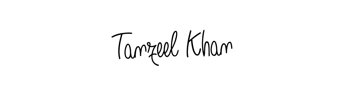 How to make Tanzeel Khan name signature. Use Angelique-Rose-font-FFP style for creating short signs online. This is the latest handwritten sign. Tanzeel Khan signature style 5 images and pictures png