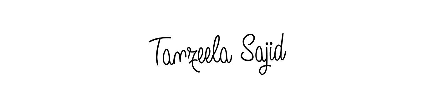 How to make Tanzeela Sajid signature? Angelique-Rose-font-FFP is a professional autograph style. Create handwritten signature for Tanzeela Sajid name. Tanzeela Sajid signature style 5 images and pictures png