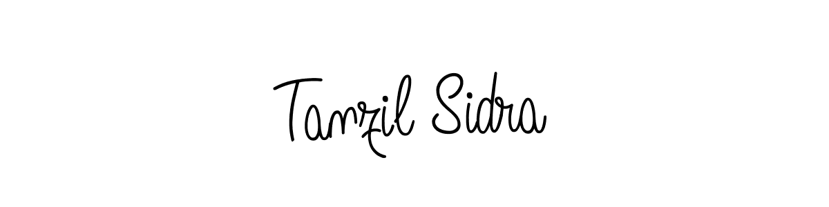 The best way (Angelique-Rose-font-FFP) to make a short signature is to pick only two or three words in your name. The name Tanzil Sidra include a total of six letters. For converting this name. Tanzil Sidra signature style 5 images and pictures png