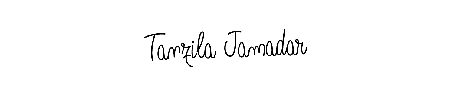 Use a signature maker to create a handwritten signature online. With this signature software, you can design (Angelique-Rose-font-FFP) your own signature for name Tanzila Jamadar. Tanzila Jamadar signature style 5 images and pictures png