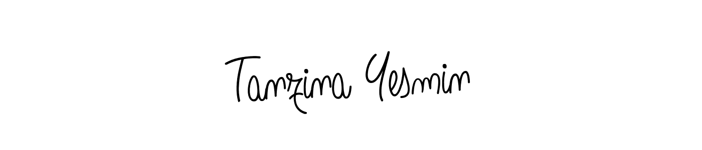 Tanzina Yesmin stylish signature style. Best Handwritten Sign (Angelique-Rose-font-FFP) for my name. Handwritten Signature Collection Ideas for my name Tanzina Yesmin. Tanzina Yesmin signature style 5 images and pictures png