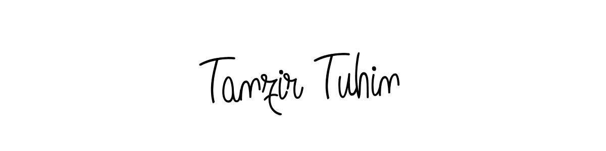 How to Draw Tanzir Tuhin signature style? Angelique-Rose-font-FFP is a latest design signature styles for name Tanzir Tuhin. Tanzir Tuhin signature style 5 images and pictures png