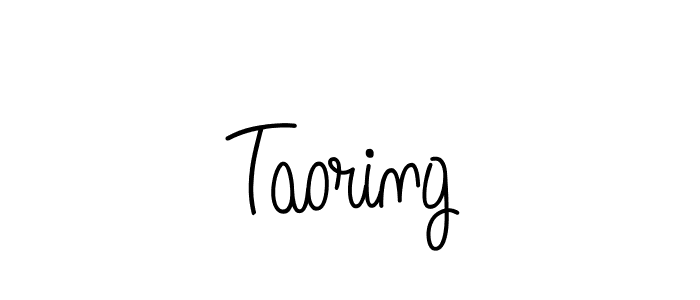 You should practise on your own different ways (Angelique-Rose-font-FFP) to write your name (Taoring) in signature. don't let someone else do it for you. Taoring signature style 5 images and pictures png