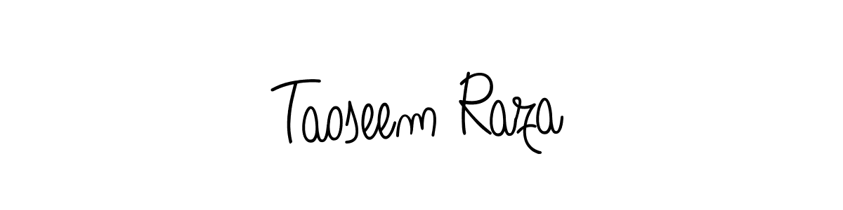 Taoseem Raza stylish signature style. Best Handwritten Sign (Angelique-Rose-font-FFP) for my name. Handwritten Signature Collection Ideas for my name Taoseem Raza. Taoseem Raza signature style 5 images and pictures png