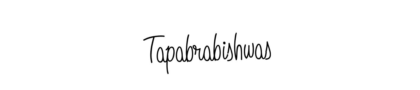 Make a beautiful signature design for name Tapabrabishwas. With this signature (Angelique-Rose-font-FFP) style, you can create a handwritten signature for free. Tapabrabishwas signature style 5 images and pictures png
