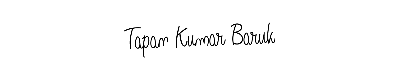 You should practise on your own different ways (Angelique-Rose-font-FFP) to write your name (Tapan Kumar Baruk) in signature. don't let someone else do it for you. Tapan Kumar Baruk signature style 5 images and pictures png