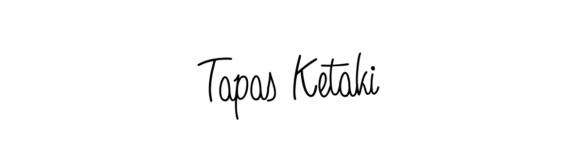 Use a signature maker to create a handwritten signature online. With this signature software, you can design (Angelique-Rose-font-FFP) your own signature for name Tapas Ketaki. Tapas Ketaki signature style 5 images and pictures png