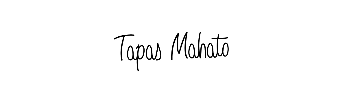 Use a signature maker to create a handwritten signature online. With this signature software, you can design (Angelique-Rose-font-FFP) your own signature for name Tapas Mahato. Tapas Mahato signature style 5 images and pictures png