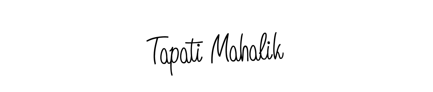 Create a beautiful signature design for name Tapati Mahalik. With this signature (Angelique-Rose-font-FFP) fonts, you can make a handwritten signature for free. Tapati Mahalik signature style 5 images and pictures png