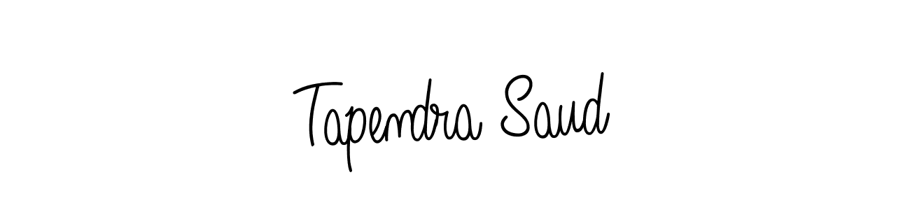 The best way (Angelique-Rose-font-FFP) to make a short signature is to pick only two or three words in your name. The name Tapendra Saud include a total of six letters. For converting this name. Tapendra Saud signature style 5 images and pictures png