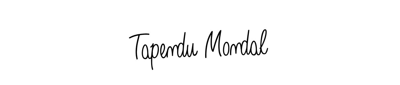 The best way (Angelique-Rose-font-FFP) to make a short signature is to pick only two or three words in your name. The name Tapendu Mondal include a total of six letters. For converting this name. Tapendu Mondal signature style 5 images and pictures png