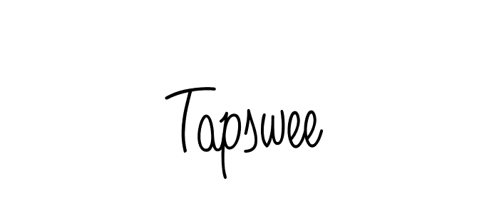 Use a signature maker to create a handwritten signature online. With this signature software, you can design (Angelique-Rose-font-FFP) your own signature for name Tapswee. Tapswee signature style 5 images and pictures png